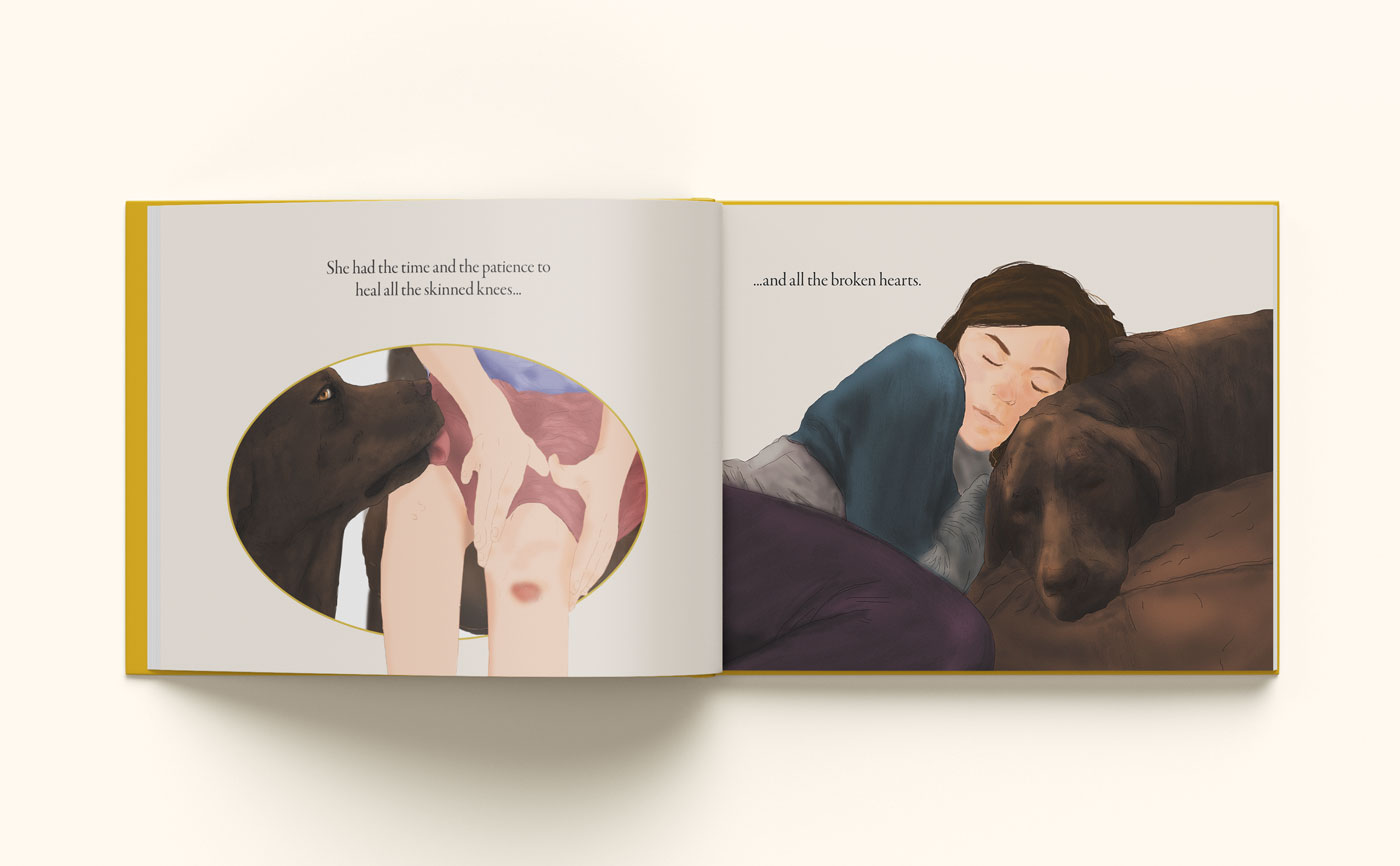 A spread from The Shared Dog