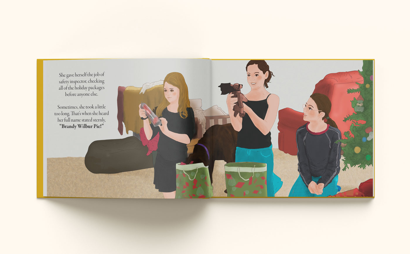 A spread from The Shared Dog