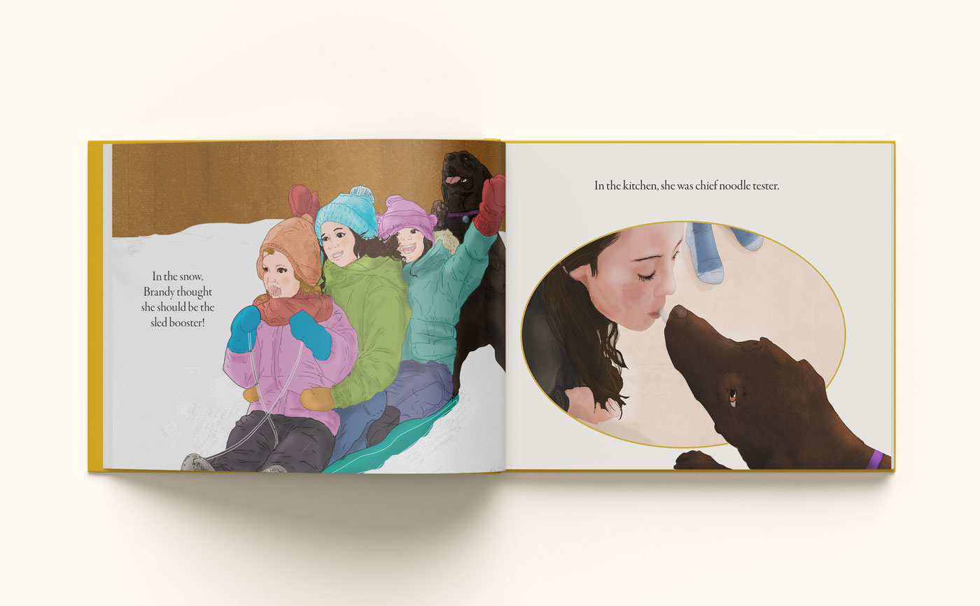A spread from The Shared Dog