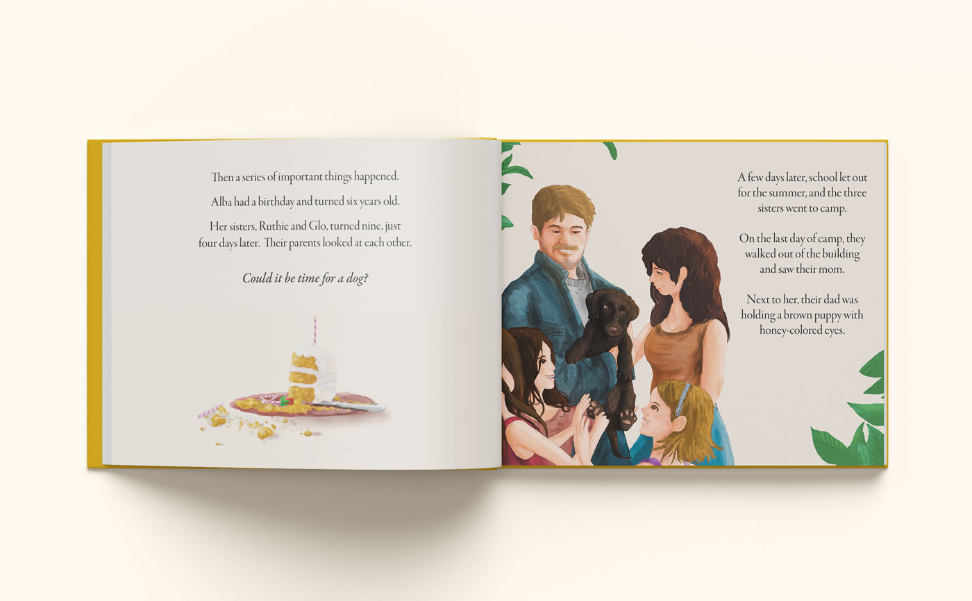 A spread from The Shared Dog